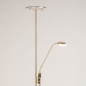 Foto 75081-5: Moderne Stehleuchte mit separater Leselampe und LED-Beleuchtung in Gold.