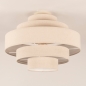 Foto 75084-4: Runde Deckenleuchte Beige Leinen