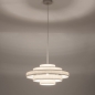 Foto 75093-21: Hanglamp van stof in het beige met vijf ringen 
