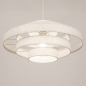 Foto 75093-22: Hanglamp van stof in het beige met vijf ringen 