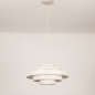 Foto 75093-26: Hanglamp van stof in het beige met vijf ringen 