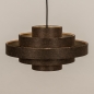 Foto 75094-5 niet_in_feed: Hanglamp van stof in bruin met vijf ringen
