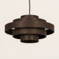 Foto 75094-8 niet_in_feed: Hanglamp van stof in bruin met vijf ringen