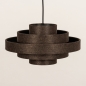 Foto 75094-9 niet_in_feed: Hanglamp van stof in bruin met vijf ringen