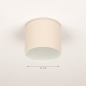 Foto 75097-1 maatindicatie: Moderne Cilindervormige Plafondlamp in beige