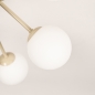Foto 75102-9 detailfoto: Beige plafondlamp met zes witte bollen van glas in Scandinavische stijl
