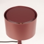 Foto 75112-7: Bordeauxrote Tischlampe aus Metall in stilvollem Design mit Bügeleisenkabel