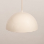 Foto 75116-4 schuinaanzicht: Beige koepellamp met gouden binnenkant 30 centimeter diameter