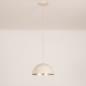 Foto 75116-6 niet_in_feed: Beige koepellamp met gouden binnenkant 30 centimeter diameter