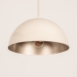 Foto 75116-7 niet_in_feed: Beige koepellamp met gouden binnenkant 30 centimeter diameter