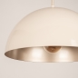 Foto 75116-9 niet_in_feed: Beige koepellamp met gouden binnenkant 30 centimeter diameter