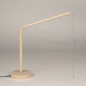 Foto 75120-1: Beige Japandi Schreibtischlampe mit verstellbarem Arm und dimmbarer LED-Beleuchtung