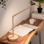 Foto 75120-11 sfeerfoto: Beige japandi bureaulamp met verstelbare arm en dimbare led verlichting