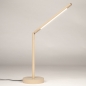 Foto 75120-3: Beige Japandi Schreibtischlampe mit verstellbarem Arm und dimmbarer LED-Beleuchtung