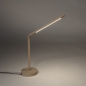 Foto 75120-6: Beige Japandi Schreibtischlampe mit verstellbarem Arm und dimmbarer LED-Beleuchtung