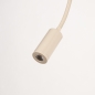 Foto 75124-9: Beige LED-Wandleuchte mit flexiblem Arm und Schalter auf der Wandplatte