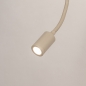 Foto 75125-10 detailfoto: Beige wandlamp met witte kap en LED-leeslamp
