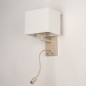 Foto 75125-8 niet_in_feed: Beige wandlamp met witte kap en LED-leeslamp