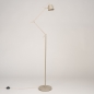 Foto 75126-4 niet_in_feed: Verstelbare vloerlamp met knikarm in beige japandi stijl 