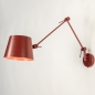 Foto 75128-4: Rote verstellbare Wandleuchte mit Gelenkarm und langem Kabel