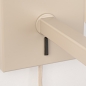 Foto 75130-3: beige wandlamp bedlamp met schakelaar op armatuur