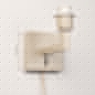 Foto 75130-5: beige wandlamp bedlamp met schakelaar op armatuur