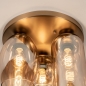 Foto 75135-10: Deckenlampe Gold mit drei verschiedenen Formen von Champagner-Gläsern