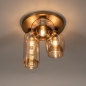 Foto 75135-2: Deckenlampe Gold mit drei verschiedenen Formen von Champagner-Gläsern