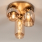 Foto 75135-3: Deckenlampe Gold mit drei verschiedenen Formen von Champagner-Gläsern