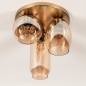 Foto 75135-5: Deckenlampe Gold mit drei verschiedenen Formen von Champagner-Gläsern