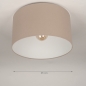 Foto 75142-1: Loser Lampenschirm aus Leinen in Taupe mit 45cm Diameter 