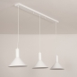 Foto 75144-3: 3-flammige Pendelleuchte in Weiß - Elegante Lampe mit E27 Fassungen