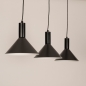 Foto 75145-3 niet_in_feed: Industrieel-Chique 3-Lichts Hanglamp in Zwart – E27 Fittingen voor Slimme Verlichting