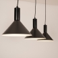 Foto 75145-4 vooraanzicht: Industrieel-Chique 3-Lichts Hanglamp in Zwart – E27 Fittingen voor Slimme Verlichting