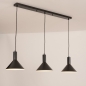 Foto 75145-7 niet_in_feed: Industrieel-Chique 3-Lichts Hanglamp in Zwart – E27 Fittingen voor Slimme Verlichting