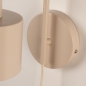 Foto 75158-10: Beigefarbene Metallwandleuchte mit beigem Kabel und Stecker