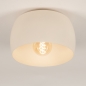 Foto 75165-5 vooraanzicht: Beige plafondlamp van metaal in het rond met mooie binnenkant 