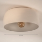 Foto 75166-1: Runde beige Deckenleuchte aus Metall