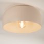Foto 75166-2: Runde beige Deckenleuchte aus Metall