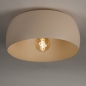 Foto 75166-3: Runde beige Deckenleuchte aus Metall