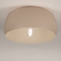 Foto 75166-6: Runde beige Deckenleuchte aus Metall