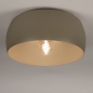 Foto 75167-3 onderaanzicht: Ronde plafondlamp in taupe van metaal 
