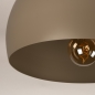 Foto 75167-4 detailfoto: Ronde plafondlamp in taupe van metaal 