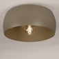 Foto 75167-5 vooraanzicht: Ronde plafondlamp in taupe van metaal 