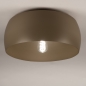 Foto 75167-6 zijaanzicht: Ronde plafondlamp in taupe van metaal 