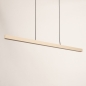 Foto 75170-10 niet_in_feed: Smalle led hanglamp in beige voor kookeiland, keuken, werkplek of eettafel