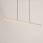 Foto 75170-3 niet_in_feed: Smalle led hanglamp in beige voor kookeiland, keuken, werkplek of eettafel