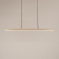 Foto 75170-5 niet_in_feed: Smalle led hanglamp in beige voor kookeiland, keuken, werkplek of eettafel