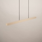 Foto 75170-6 niet_in_feed: Smalle led hanglamp in beige voor kookeiland, keuken, werkplek of eettafel