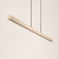 Foto 75171-11 niet_in_feed: Smalle led hanglamp in beige 120cm voor sfeer boven je kookeiland, eettafel, keuken of werkplek 